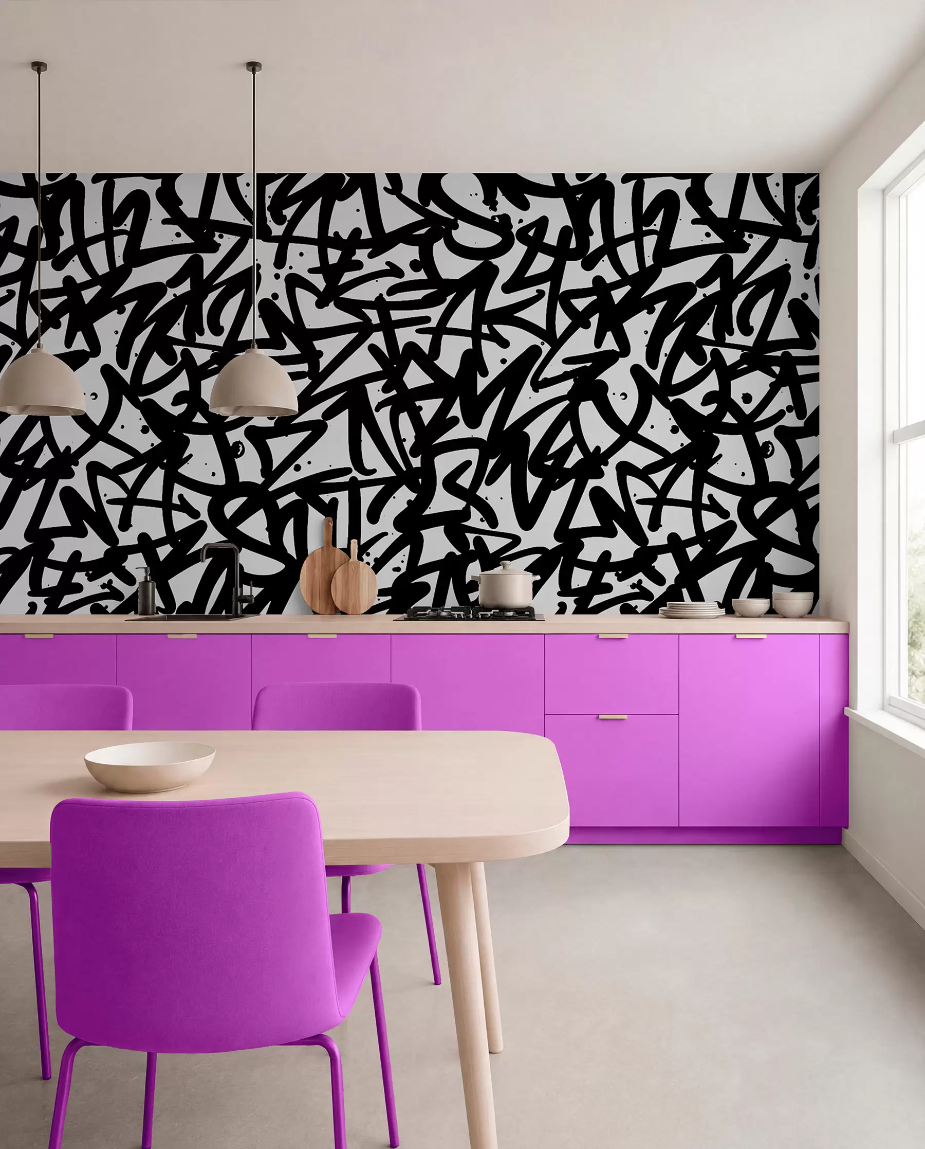 wall murals Емоција графита: црна u99087v3