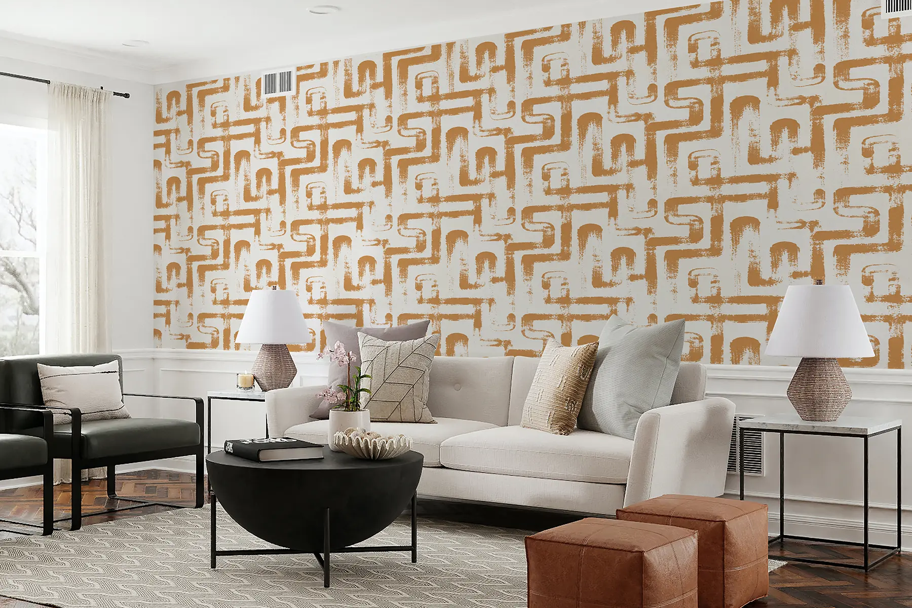 wall murals Магија линија: Наранџаста u99091v2