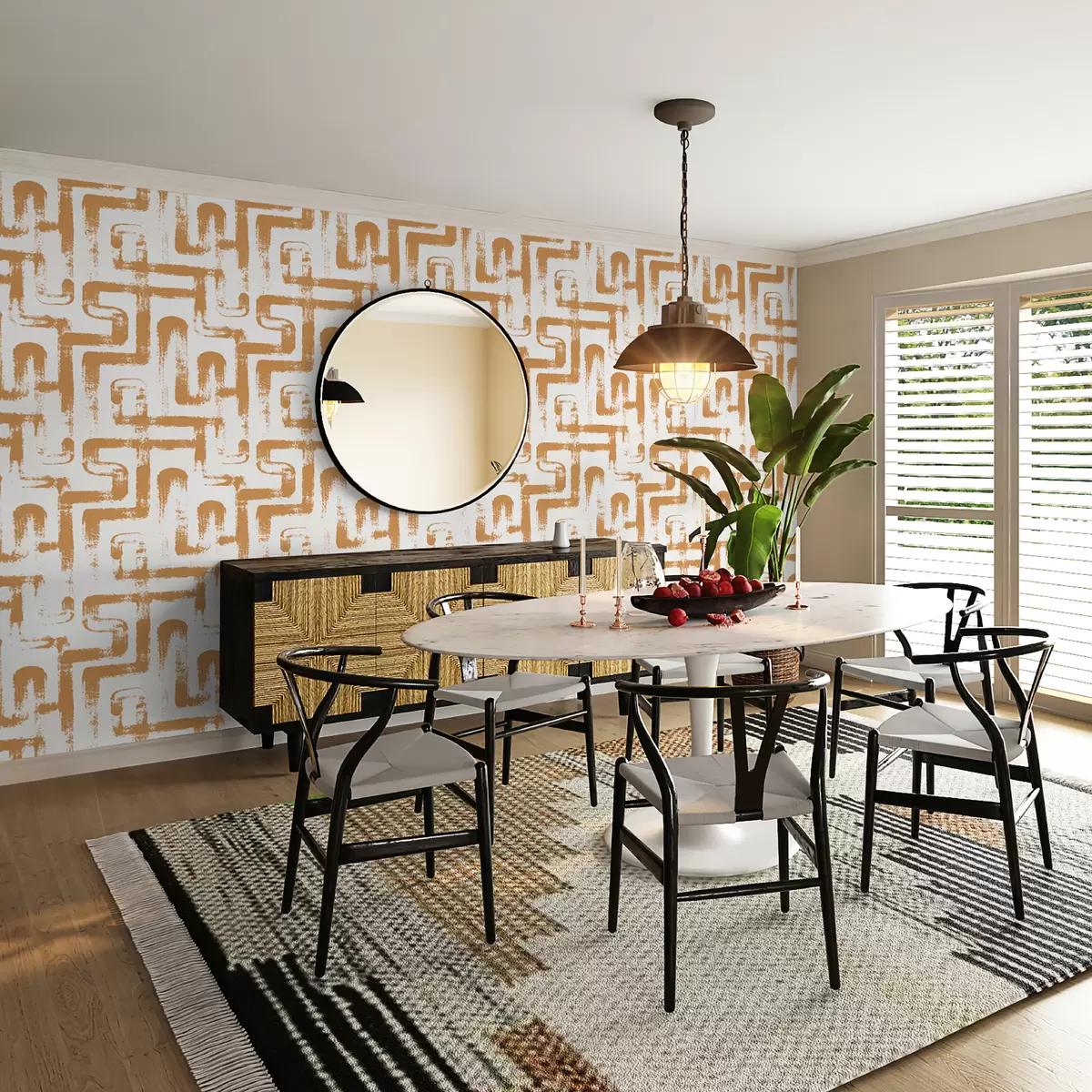 wall murals Магија линија: Наранџаста u99091v2