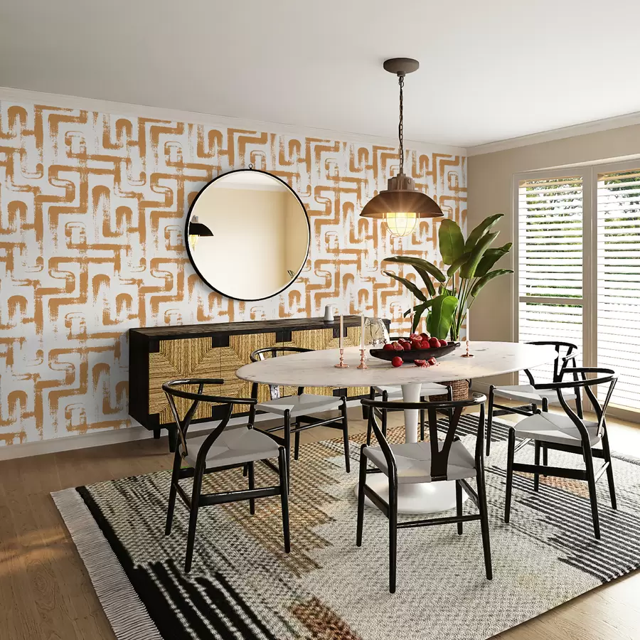 wall murals Магија линија: Наранџаста u99091v2