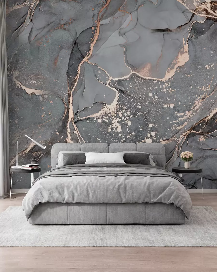 wall murals Mermer u sivoj i jantarnoj II u93578d2