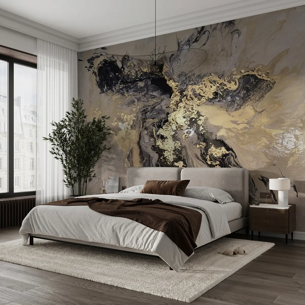 wall murals Црни мермер u16941d3