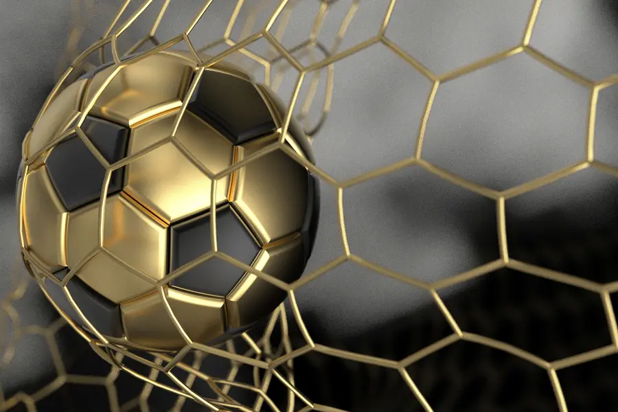 wall murals Фудбалска лопта у голу u73010d3