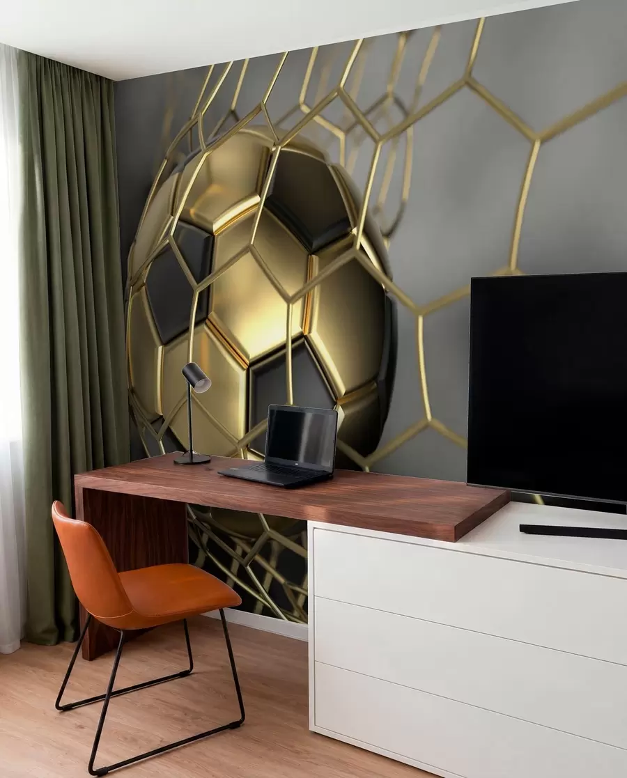 wall murals Фудбалска лопта у голу u73010d3