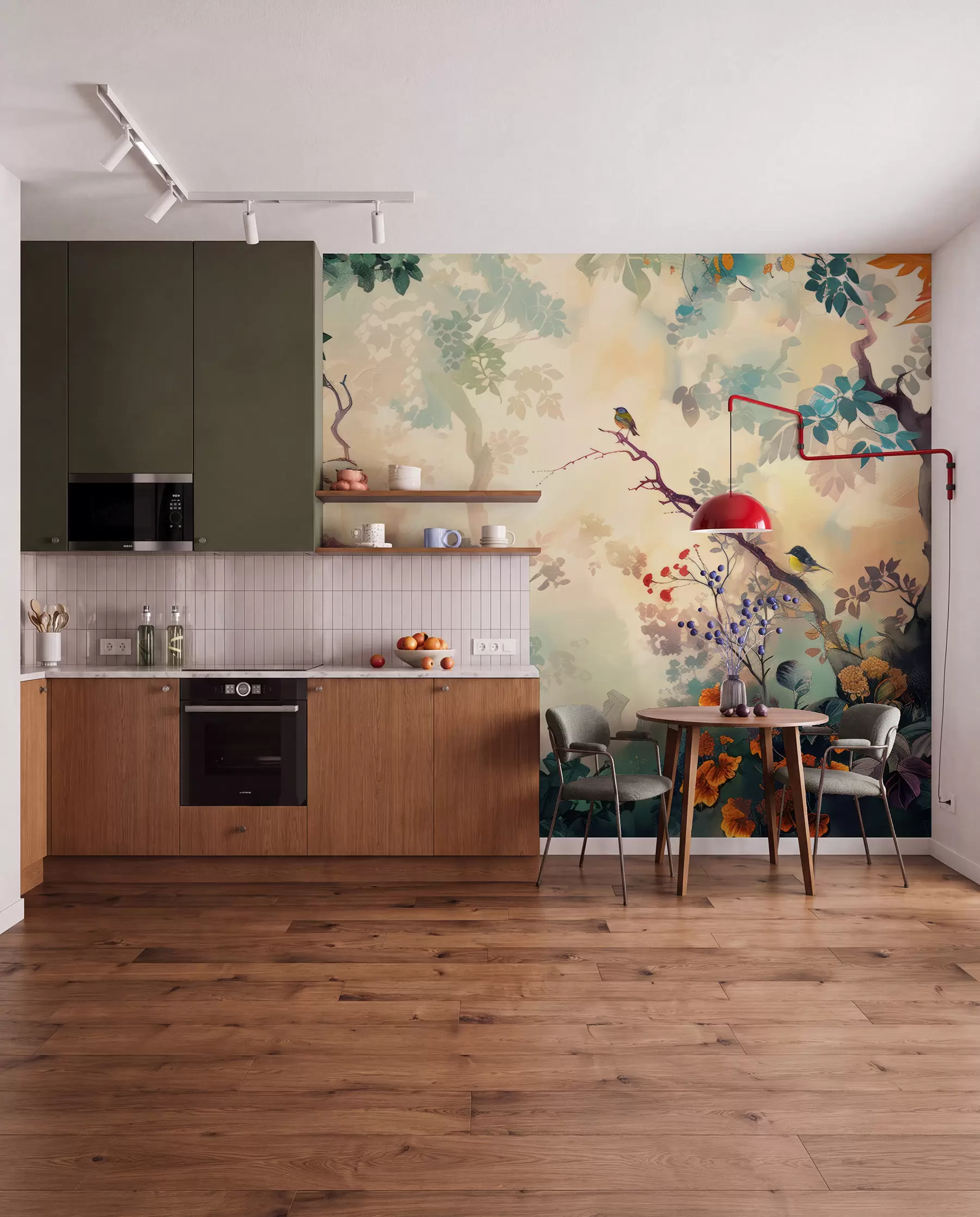 wall murals Боје птица у шуми u99610