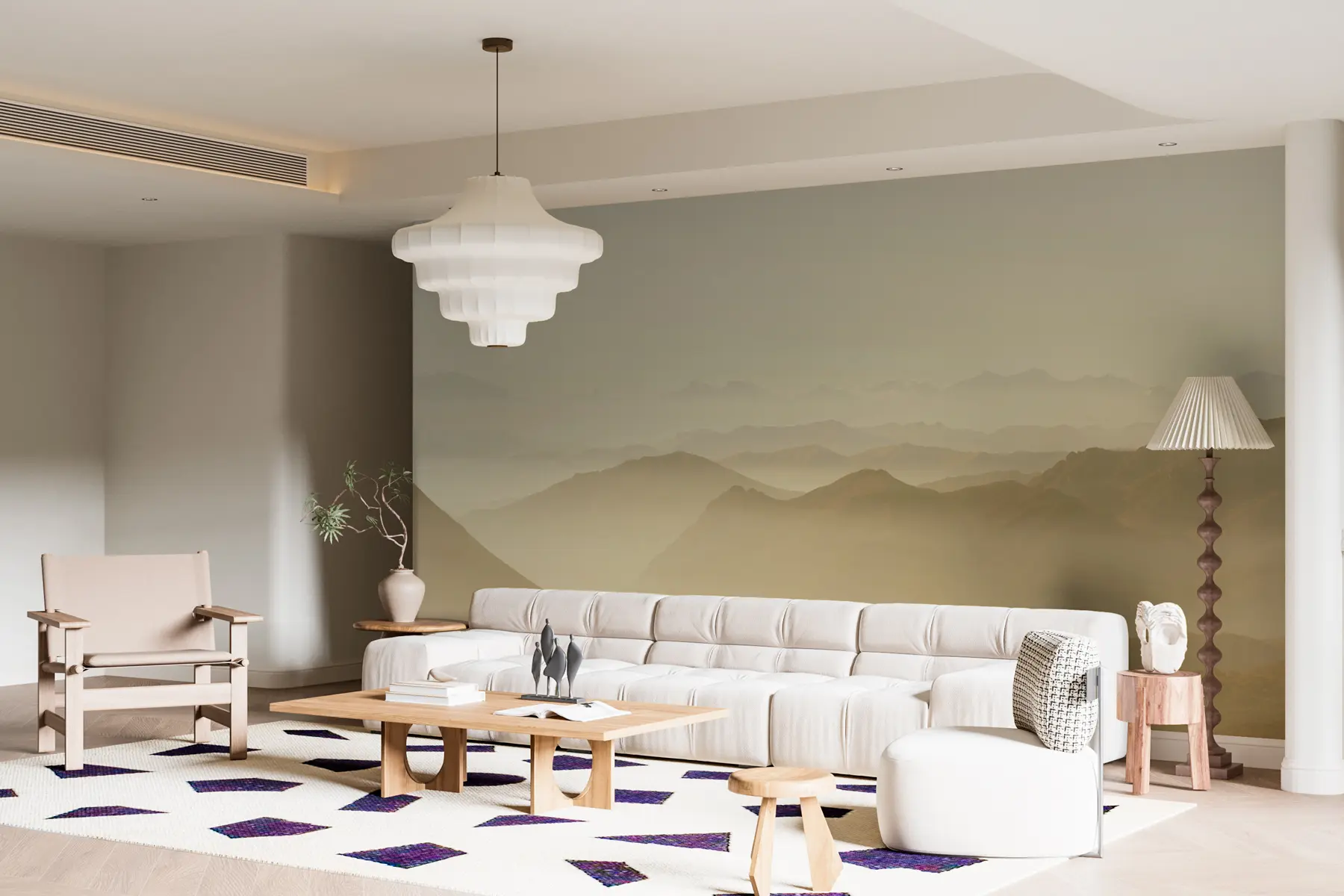 wall murals Пејзаж дина и планина у беж боји u99719v3