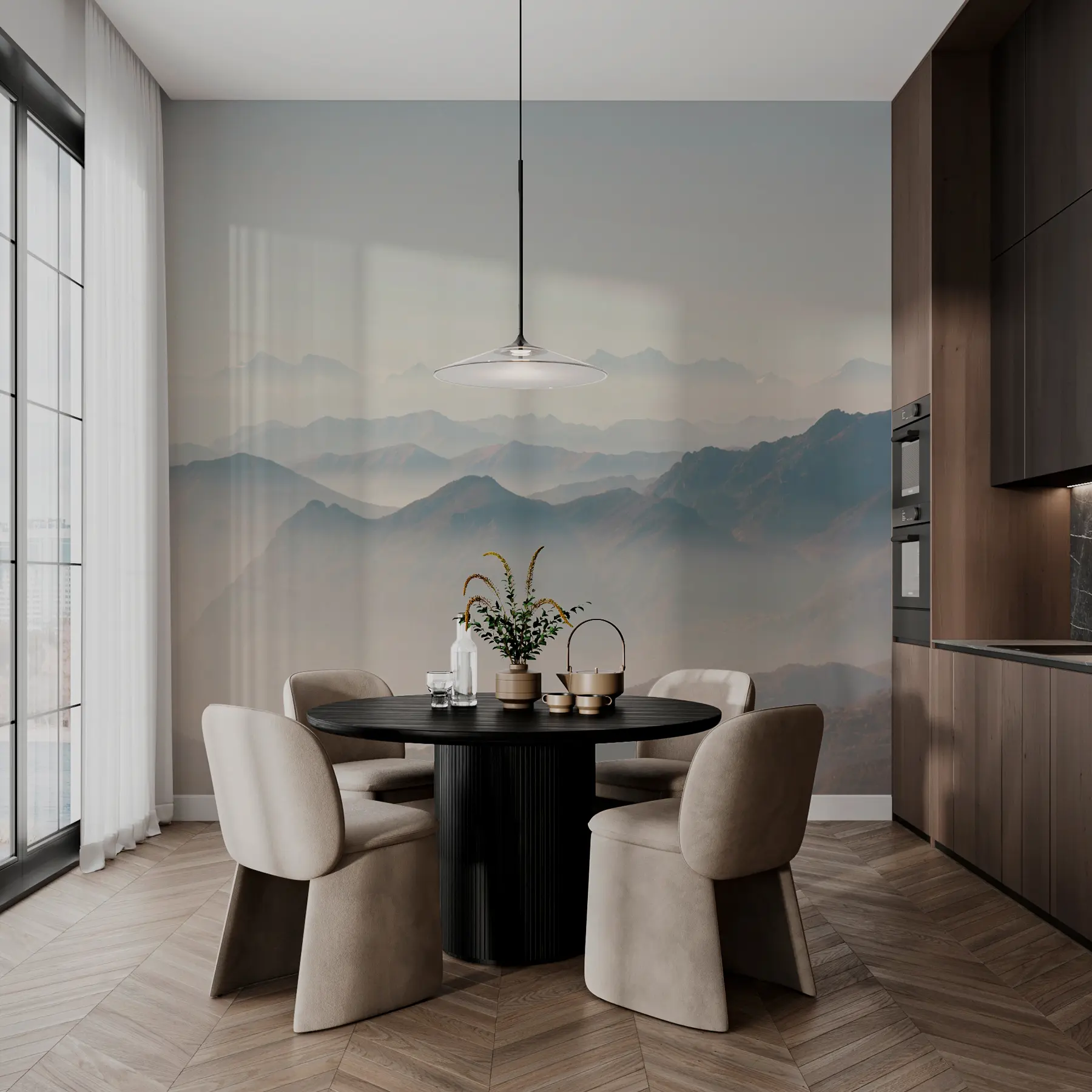 wall murals Дине и планински пејзаж  u99719